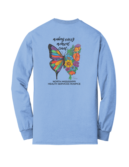 Hospice AR Warren Butterflies Long Sleeve Tee