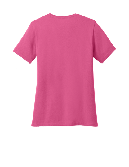 NMHS Short Sleeve V neck Softstyle Raspberry